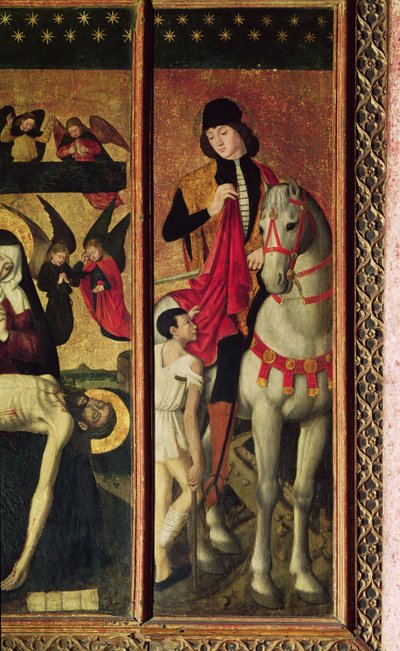 Szent Márton, bal oldali tábla egy triptichonról, amely Pietát ábrázolja Szent Márton és Szent Katalin között, 1475 (197121 részlet) alkotó: Ludovico Brea